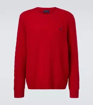Вязаный свитер из шерсти и кашемира Polo Ralph Lauren, Park Ave Red