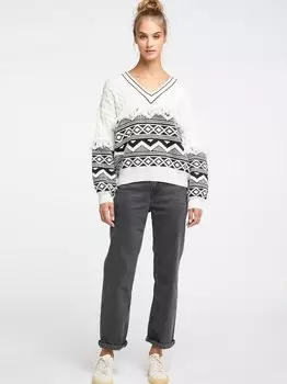 Вязаный свитер Izia, белый