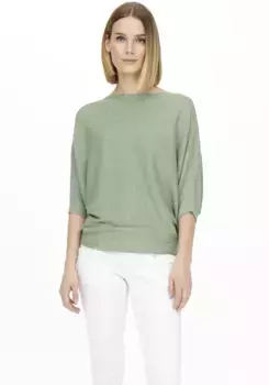 Вязаный свитер JDY "JDYNEW BEHAVE BATSLEEVE PULLOV. КНТ НООС ", цвет Basil Detail:Melange