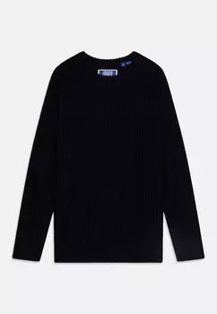 Вязаный свитер JJROY CREW NECK Jack & Jones, темно-синий