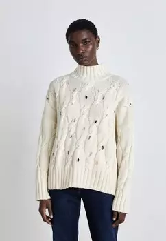 Вязаный свитер JUMPER Barbour, белый