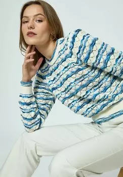 Вязаный свитер KALIMA ROUND NECK Minus, синий