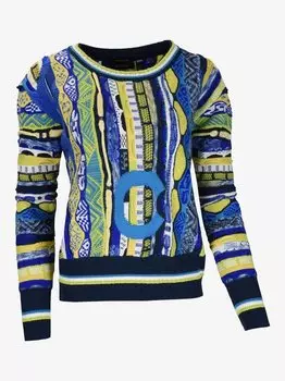 Вязаный свитер кассара Carlo Colucci, синий