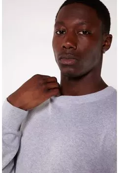 Вязаный свитер KEITH America Today, цвет light grey melange