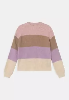 Вязаный свитер KOGSANDY STRIPE Kids ONLY, цвет sepia rose/toasted coconut/crocus petal/whitecap gray