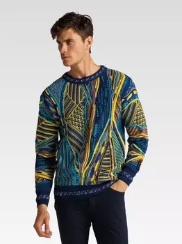 Вязаный свитер корисель Carlo Colucci, синий