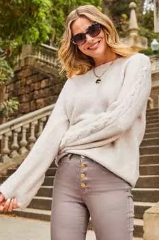 Вязаный свитер косой вязки Sosandar