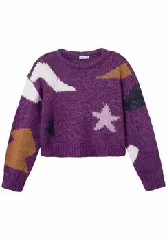 Вязаный свитер LANGARM Name it, цвет grape juice