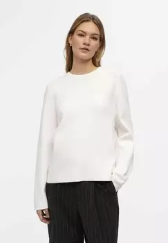 Вязаный свитер LANGRMELIGER Object, цвет cloud dancer