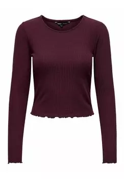 Вязаный свитер LANGRMELIGES ONLY, цвет winetasting