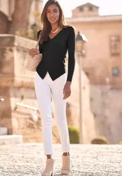 Вязаный свитер LASCANA, цвет schwarz