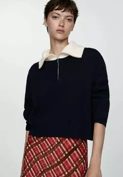 Вязаный свитер LATAS Mango, синий