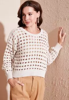 Вязаный свитер LELA, экрю