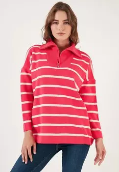 Вязаный свитер LELA, цвет fuchsia/light stone