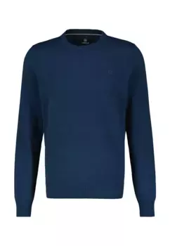 Вязаный свитер LERROS "Базовый вязаный свитер LERROS", синий