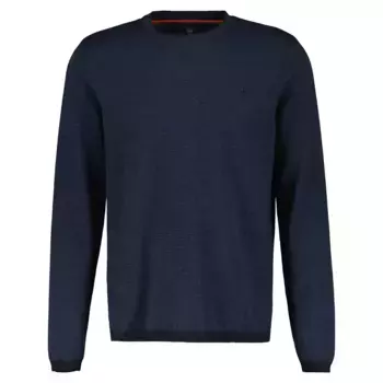 Вязаный свитер LERROS с принтом логотипа спереди, синий