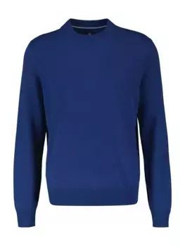 Вязаный свитер LERROS "Свитер LERROS шерсть-кашемир с круглым вырезом", синий