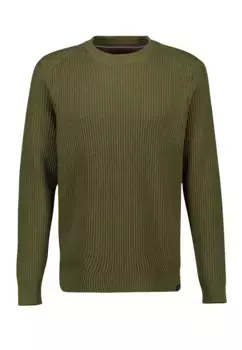 Вязаный свитер LERROS "Вязаный свитер LERROS с круглым вырезом", зеленый