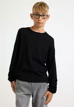 Вязаный свитер Lindex, черный