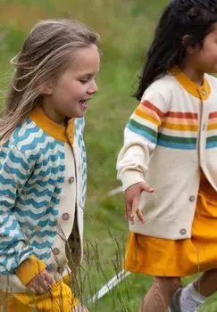 Вязаный свитер Little Green Radicals, синий