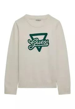 Вязаный свитер LOGO BORDUURSEL VOORKANT Guess, цвет wit