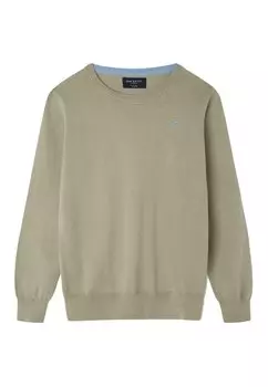Вязаный свитер LOGO CREW Hackett London, цвет seagrass green