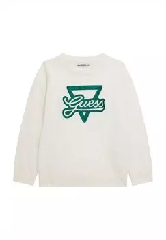 Вязаный свитер LOGO-STICKEREI VORNE Guess, цвет wei