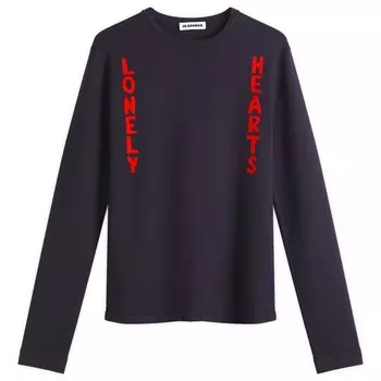 Вязаный свитер Lonely hearts crew Jil Sander, цвет midnight