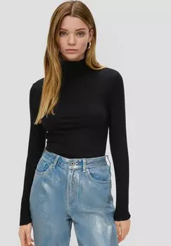 Вязаный свитер LONGSLEEVE AUS QS, цвет schwarz