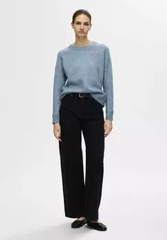 Вязаный свитер LULU O-NECK NOOS Selected, синий