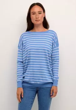 Вязаный свитер MALA LONG SLEEVE Kaffe, цвет ultramarine tutledove stripe