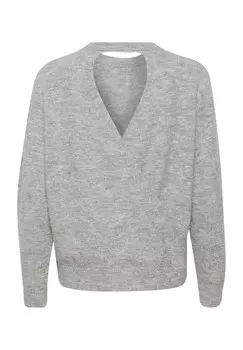 Вязаный свитер MALENE OPEN BACK Kaffe, серый