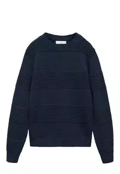 Вязаный свитер Mango Kids, цвет bleu marine fonc