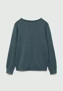 Вязаный свитер Mango Kids, темно-зеленый