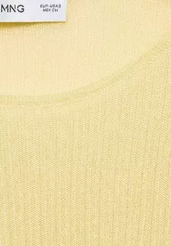 Вязаный свитер Mango, светло-желтый