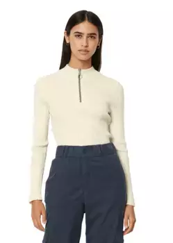 Вязаный свитер Marc O'Polo DENIM "из ребристого трикотажа", белый