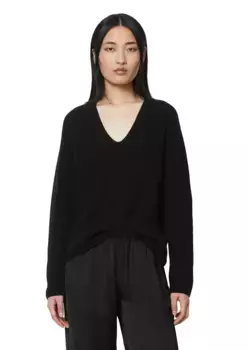 Вязаный свитер Marc O'Polo "из мягкой хлопковой пряжи", черный