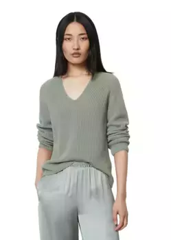 Вязаный свитер Marc O'Polo "из мягкой хлопковой пряжи", зеленый