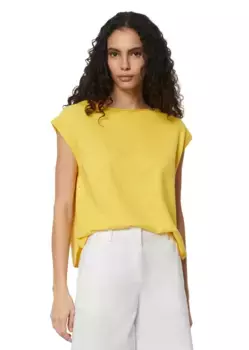 Вязаный свитер Marc O'Polo "из смеси хлопка и льна", желтый