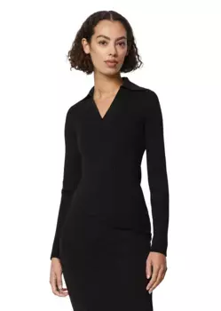 Вязаный свитер Marc O'Polo "с LENZING ECOVERO", черный