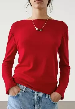 Вязаный свитер Massimo Dutti, красный