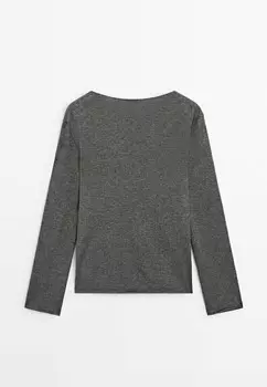 Вязаный свитер Massimo Dutti, серый