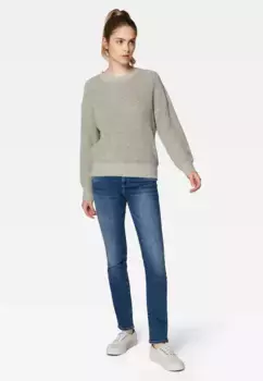 Вязаный свитер Mavi "CREW NECK SWEATER", свитер с круглым вырезом из грубой вязки, зеленый