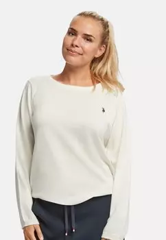 Вязаный свитер MAY U.S. Polo Assn., цвет cloud dancer