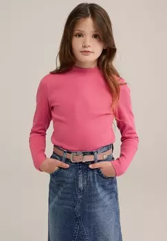 Вязаный свитер MEISJES GERIBD WE Fashion, пестрый розовый