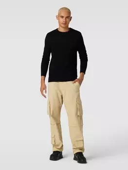 Вязаный свитер мелкоструктурного дизайна, модель «УИЛЬЯМ» Jack & Jones, черный