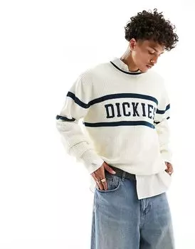 Вязаный свитер melvern в экрю и зеленом цвете- Dickies