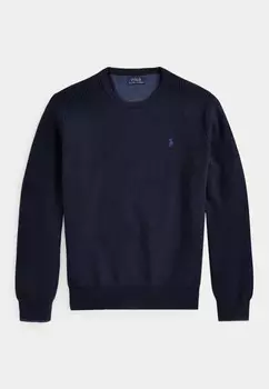 Вязаный свитер MESH KNIT COTTON CREWNECK JUMPER Ralph Lauren, темно-синий