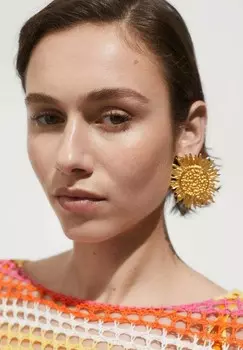 Вязаный свитер MIAS Mango, оранжевый