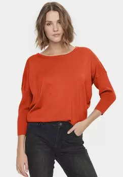 Вязаный свитер MILA R-NECK Saint Tropez, цвет tigerlily
